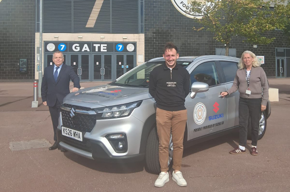 Suzuki S-Cross Hybrid Handover to Milton Keynes Dons Community Trust